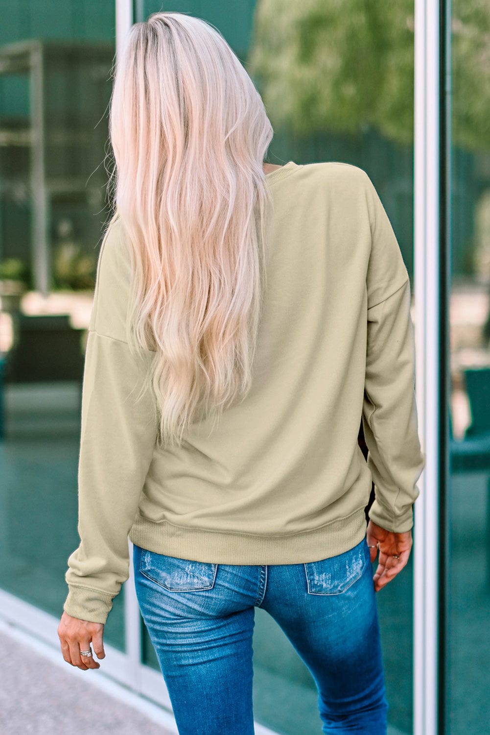 Leopard Print "MERRY" Khaki Graphic Sweatshirt