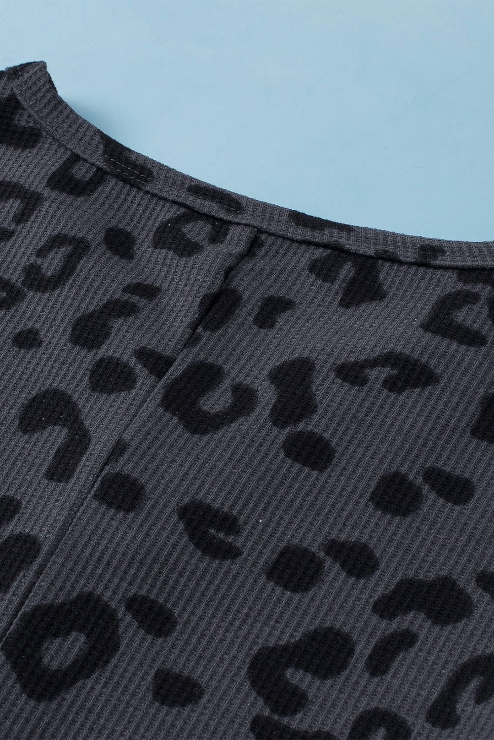 Loose Leopard Print Crew Neck Short Sleeve Dress