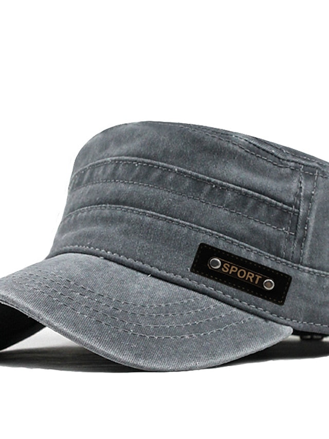 Four Seasons Casual Washed Cotton Flat Top Hat Unique Design Vintage Adjustable Fisher Caps Men Women Cap - LuckyFash™