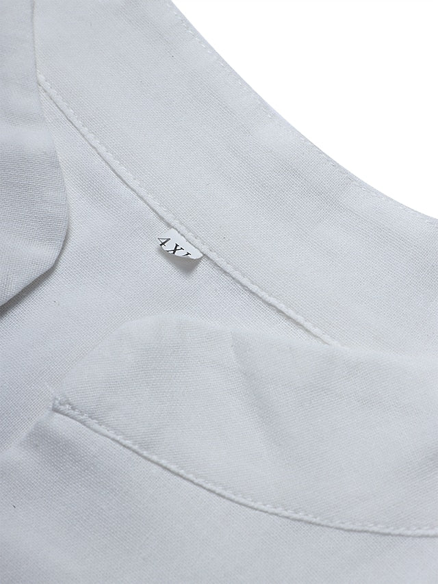 Women's Dress - Casual Dress Cotton Dress Shift Dress Maxi long Dress Cotton Casual Winter Dress Daily Holiday Split Neck Button Rolled Cuff Long Sleeve Spring Fall Winter 2023 Loose Fit Black White Yellow