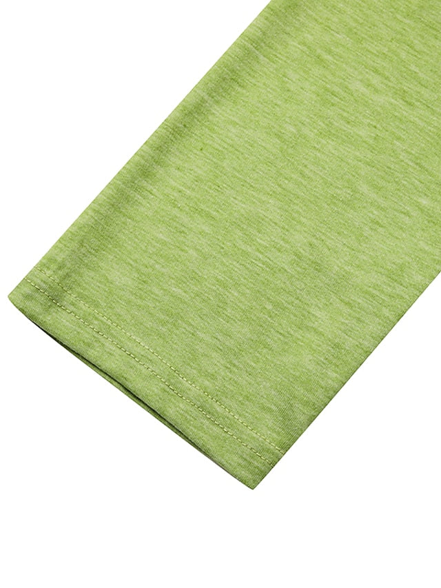 Women's Dress - Casual Dress Pleated Dress Plain Dress Plain Ruched Pocket Square Neck Midi Dress Fashion Modern Daily Vacation 3/4 Length Sleeve Regular Fit Pink Purple Green Summer Spring S M L XL XXL