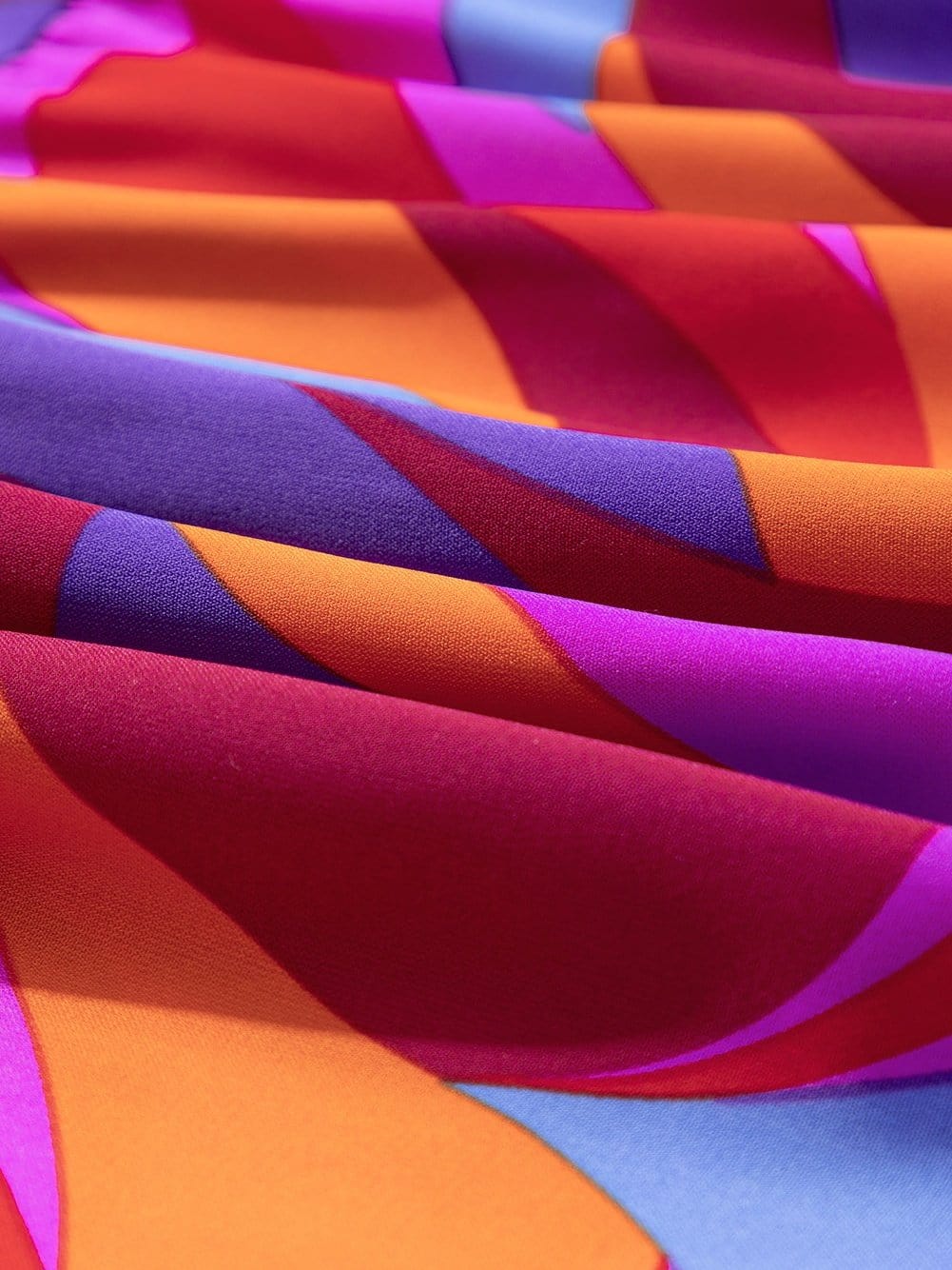 Orange Geometric Printed Frilled Tiered Maxi Dress