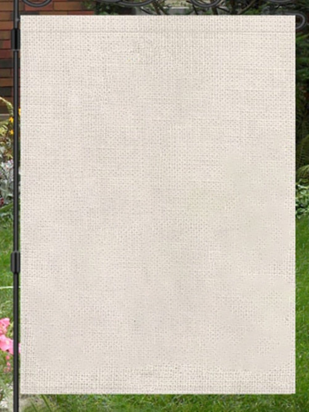 Personalized Beige Garden Flag Kit