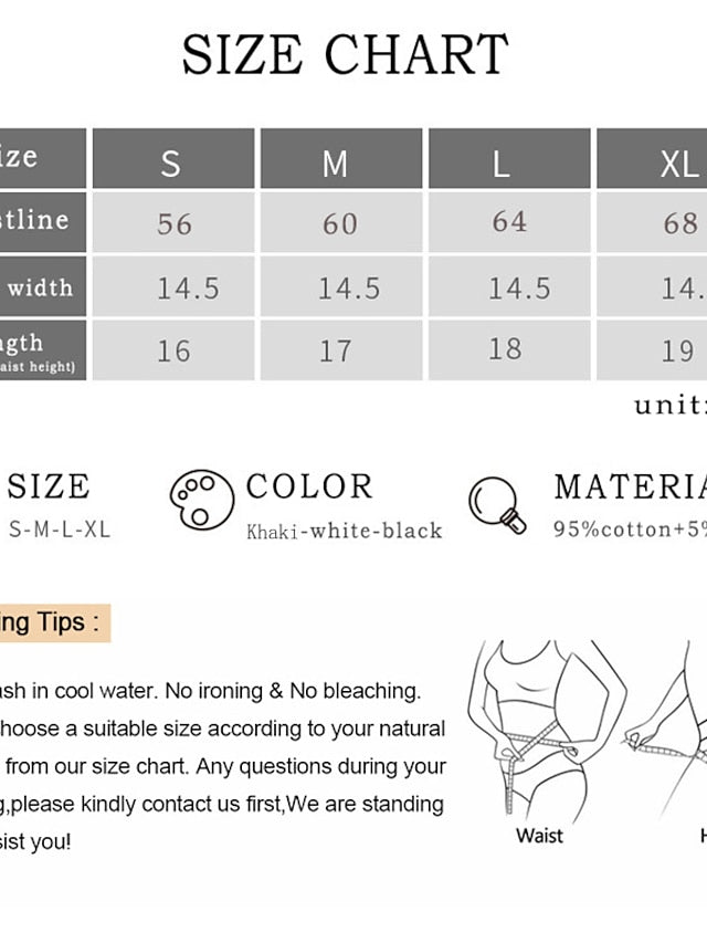 Corset Women's Control Panties Shapewears Office Running Gym Yoga Black White Khaki Cotton Sport Breathable Seamed Tummy Control Push Up Solid Color All Seasons - LuckyFash™