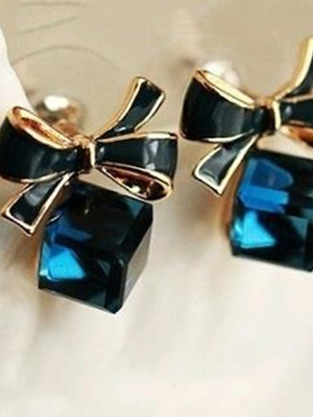Chic & Modern Street Geometry Earring / Elegant Charm Cube and Bowknot Earrings for Woman/ Party / Dailywear - LuckyFash™