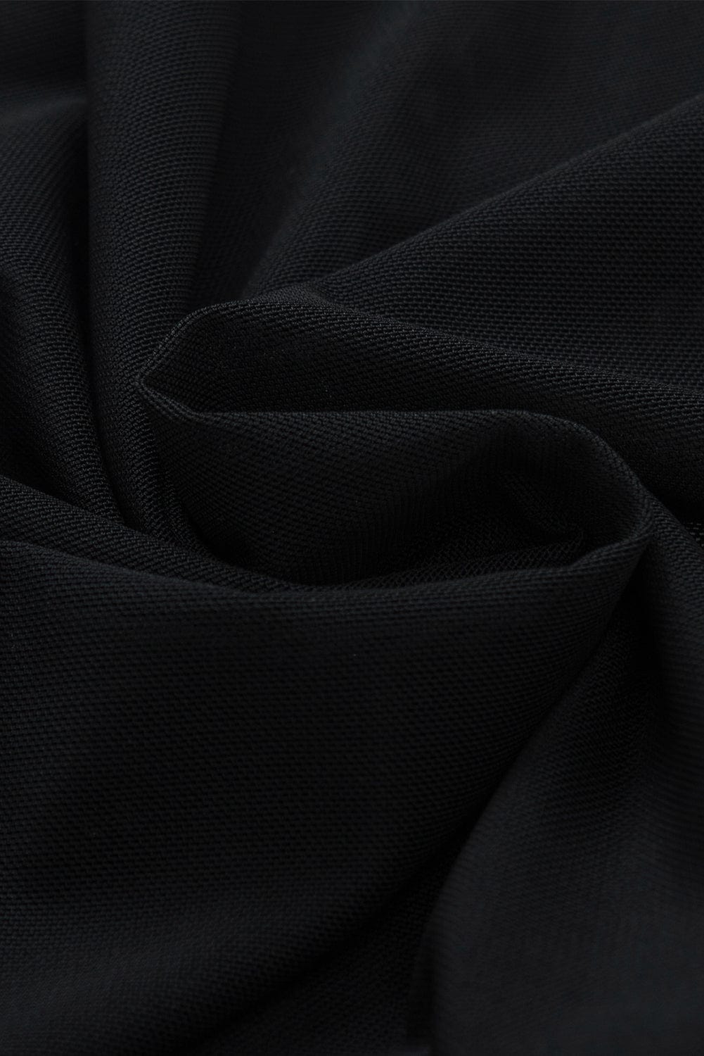 Rhinestone Embellished Black Mesh Party Top