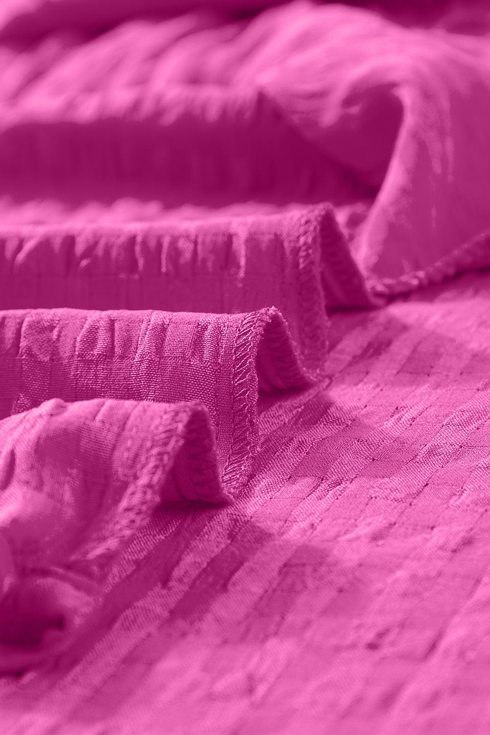 Rose Red Waffle Knit Ruffle Sleeve Shift Mini Dress