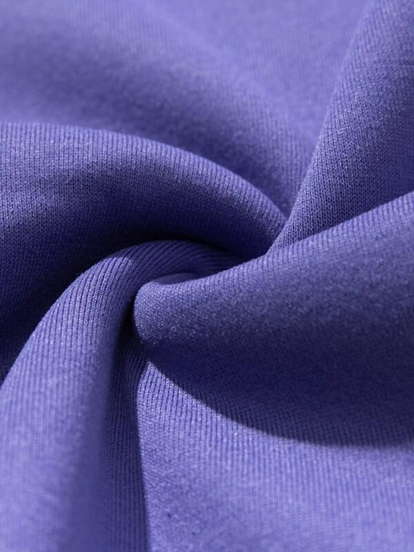 Hoodies - Solid Drop Shoulder Sweatshirt - MsDressly