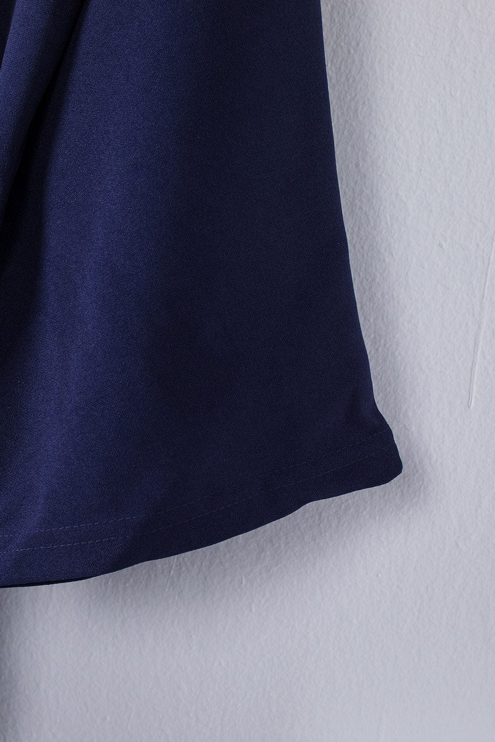 Solid Five-Point Sleeve Belted Wide-Leg Jumpsuit