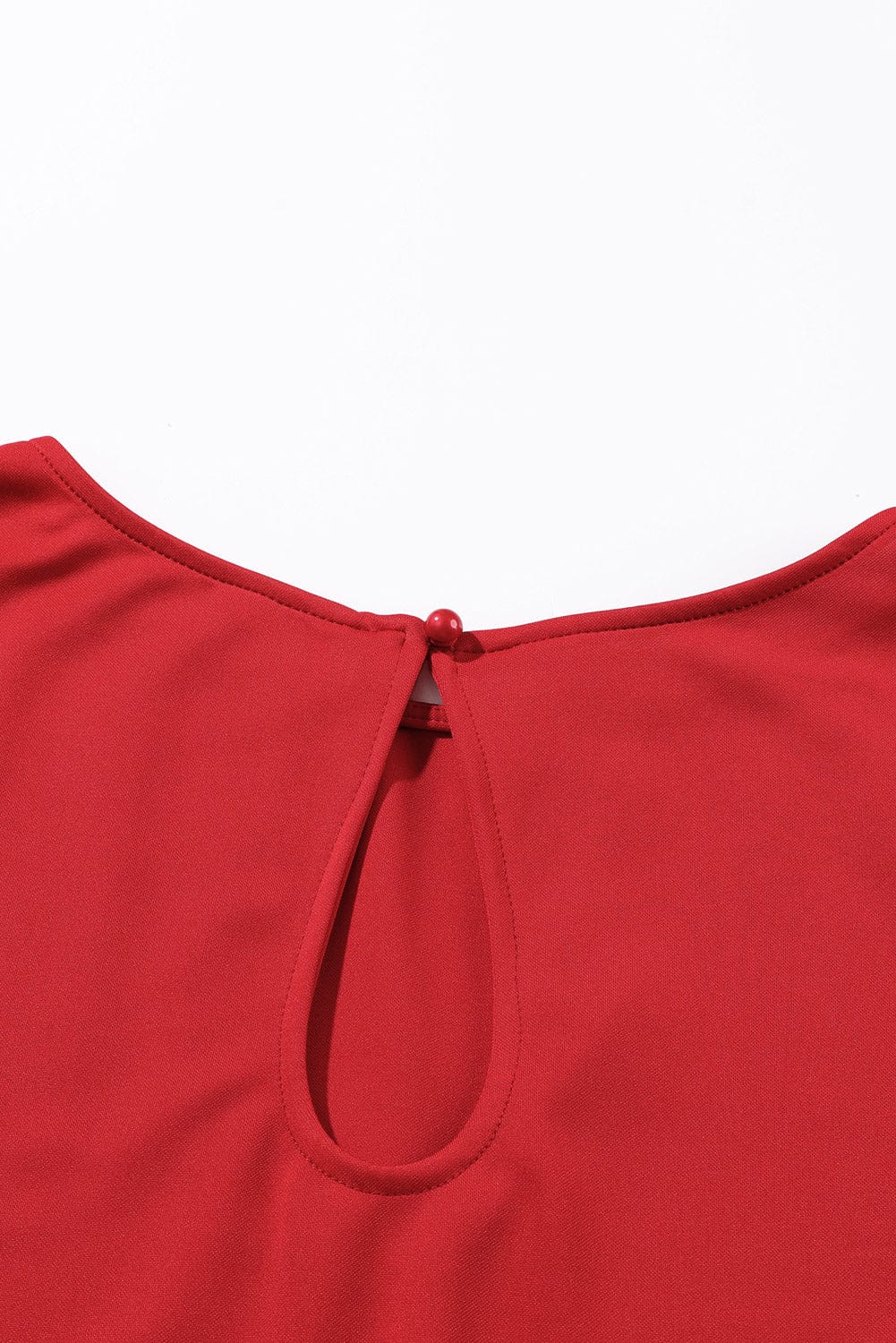 Solid Five-Point Sleeve Belted Wide-Leg Jumpsuit