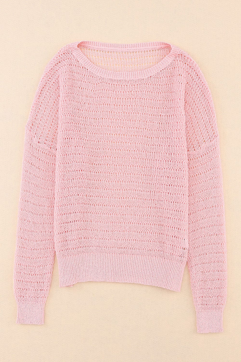 V-Neck Long Sleeve Hooded Sweater with Adjustable Drawstring