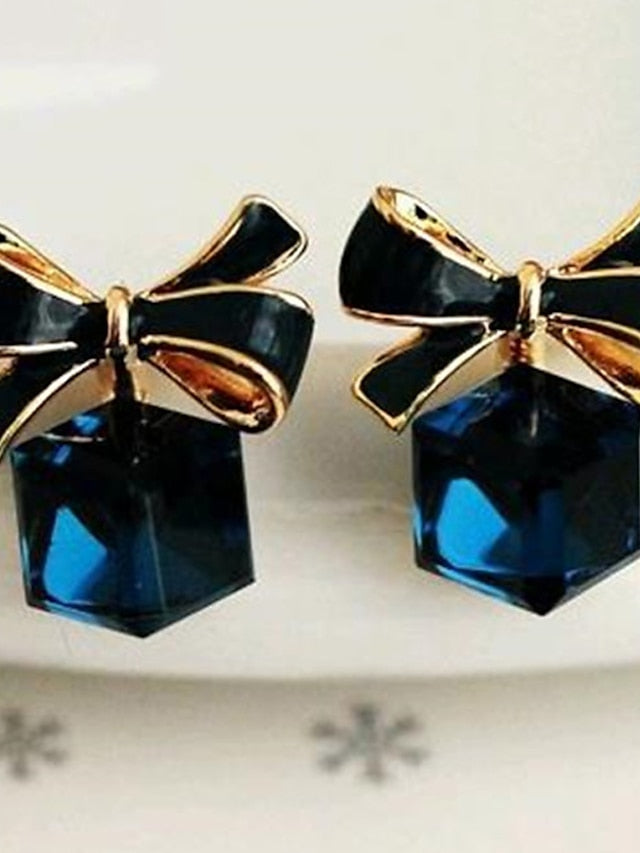 Chic & Modern Street Geometry Earring / Elegant Charm Cube and Bowknot Earrings for Woman/ Party / Dailywear - LuckyFash™