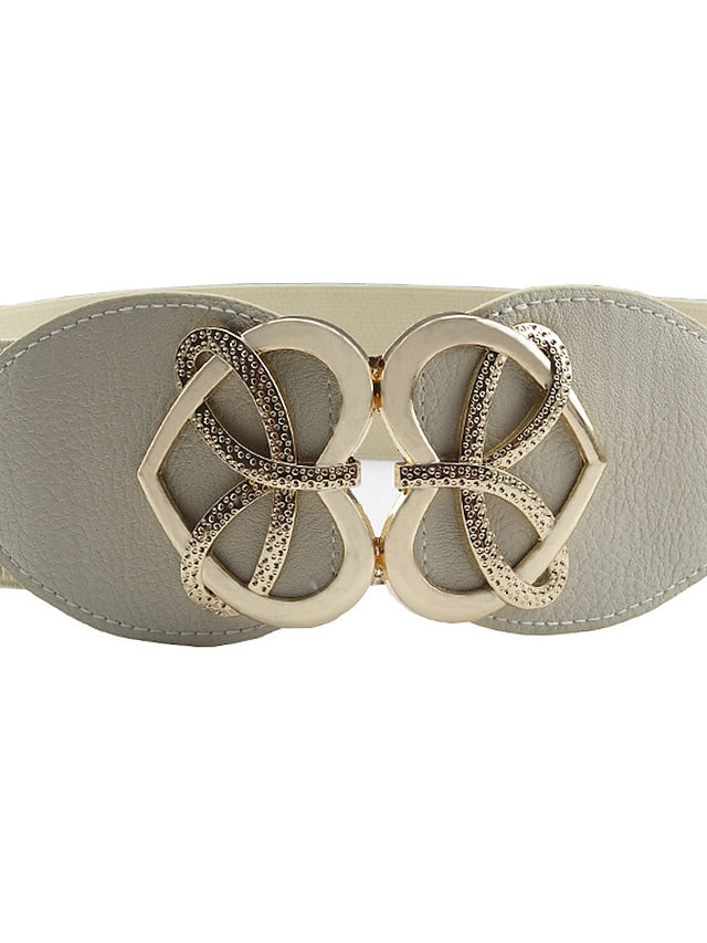 Women's Belt Oxford cloth White Black Khaki Brown Wide Belt Daily Dress Weekend Solid Colored / Basic / Party / Spring / Summer / Winter - LuckyFash™
