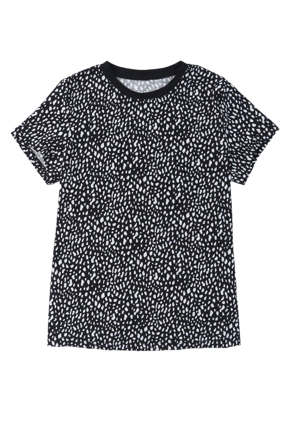 Wild Cheetah Print Crewneck Short Sleeve Tee