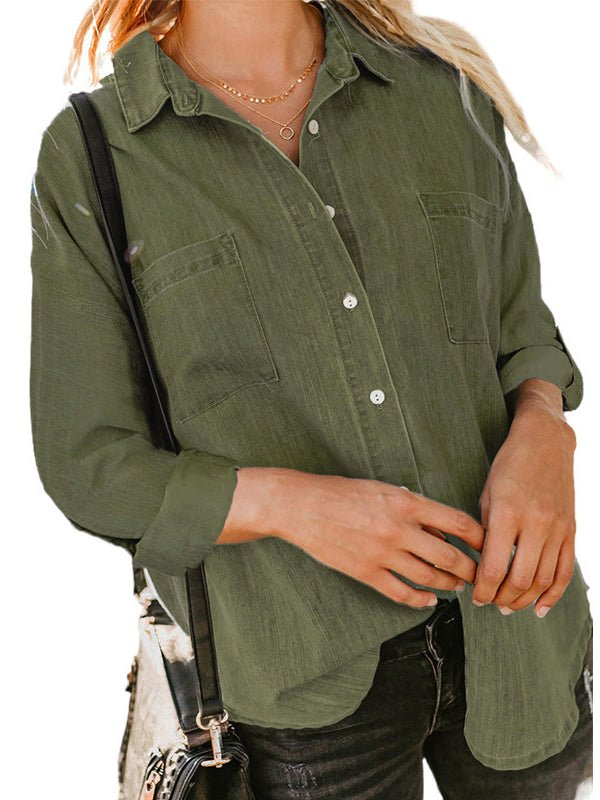 Casual Versatile Loose Long Sleeve Blouse