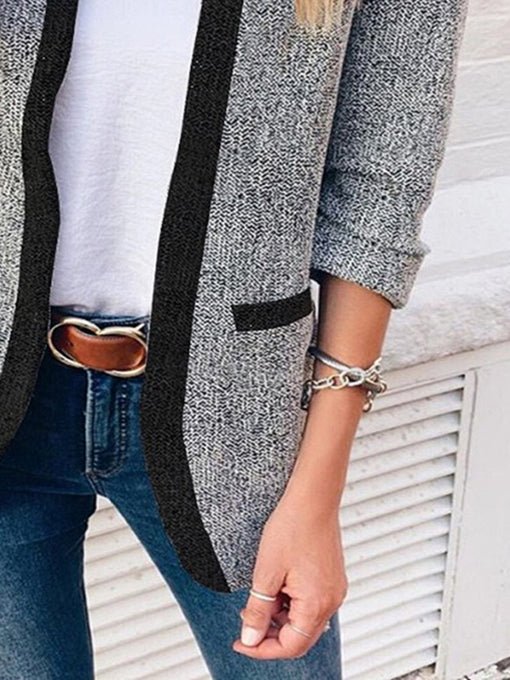 Coats - Colorblock Slim Blazer - MsDressly