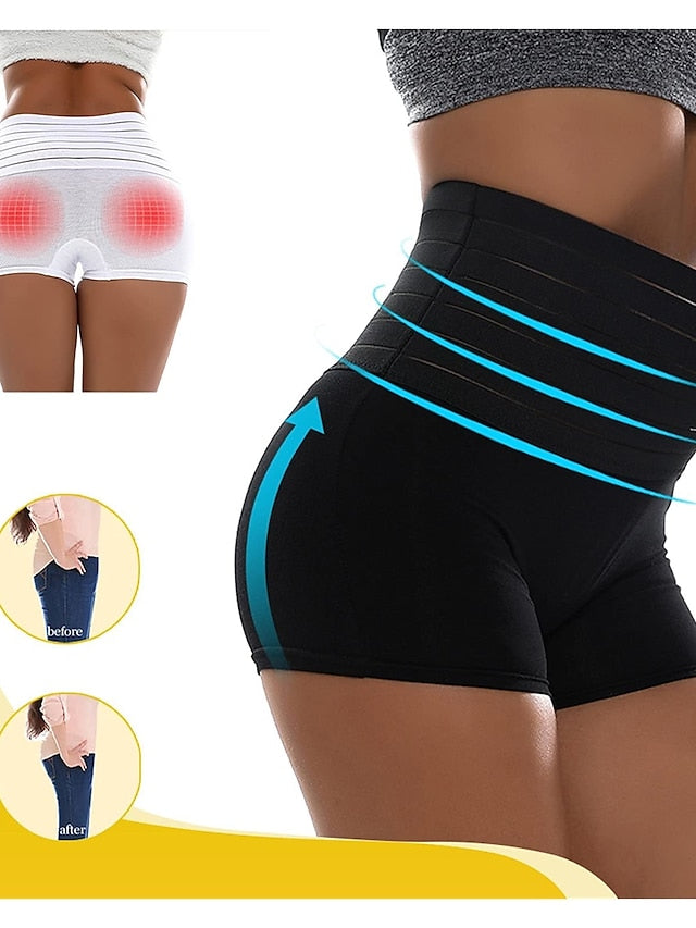 Corset Women's Control Panties Shapewears Office Running Gym Yoga Black White Khaki Cotton Sport Breathable Seamed Tummy Control Push Up Solid Color All Seasons - LuckyFash™