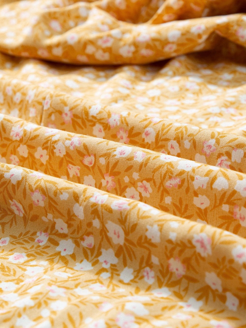 Yellow Floral Smocked Bodice Boho Maxi Dress