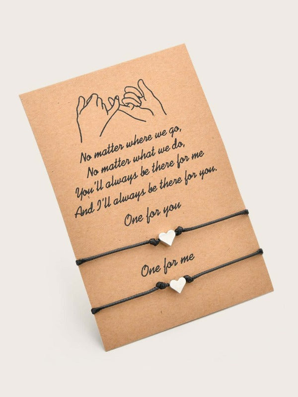2pcs Heart Decor Bracelet - LuckyFash™