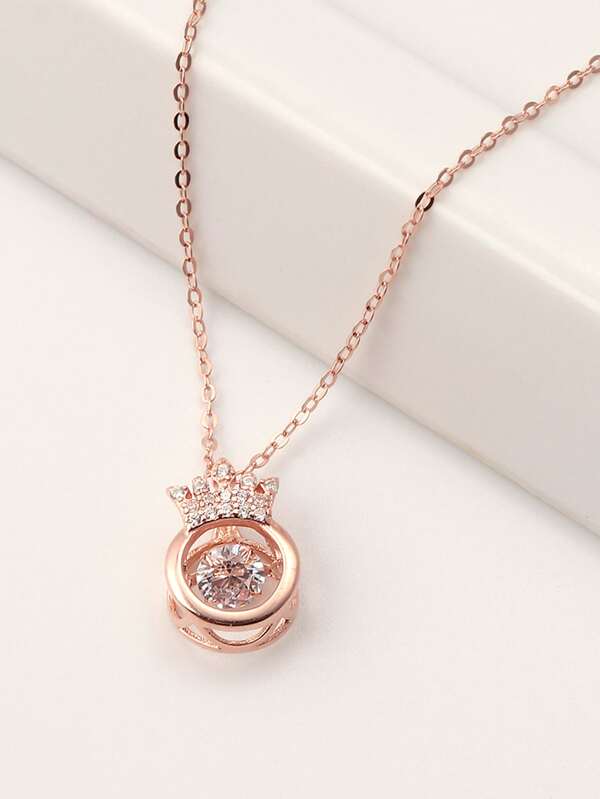 1pc Rhinestone Decor Pendant Necklace - LuckyFash™