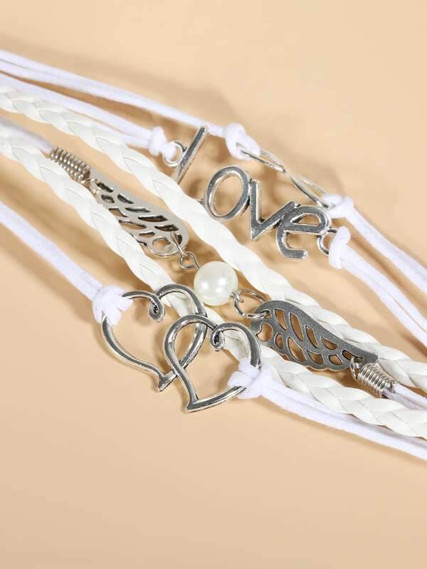Heart Letter Layered Bracelet - LuckyFash™