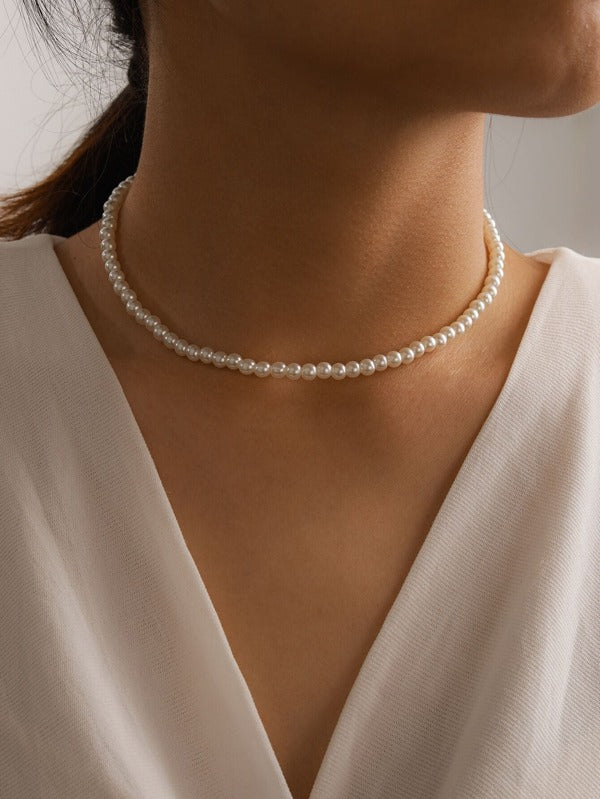 Faux Pearl Beaded Necklace - LuckyFash™