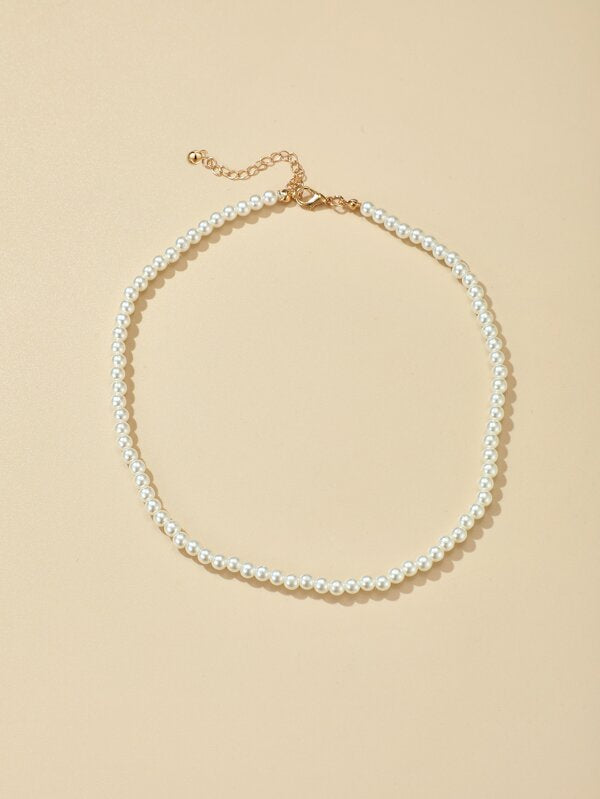 Faux Pearl Beaded Necklace - LuckyFash™