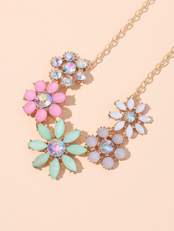 Gemstone Flower Decor Necklace - LuckyFash™