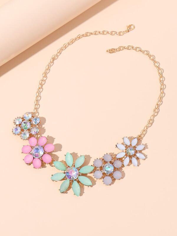 Gemstone Flower Decor Necklace - LuckyFash™
