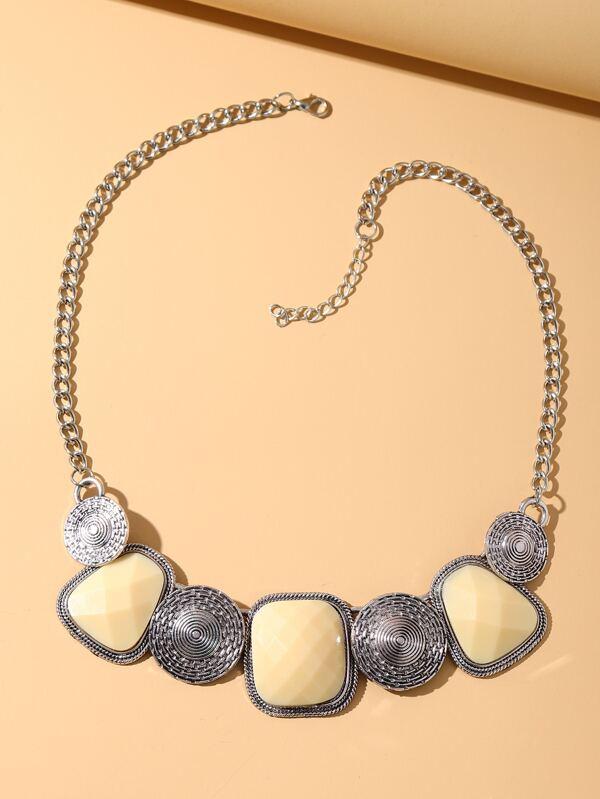 Textured Metal Decor Necklace - LuckyFash™