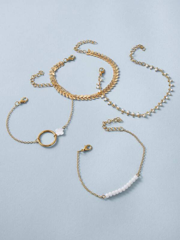 4pcs Leaf Decor Bracelet - LuckyFash™
