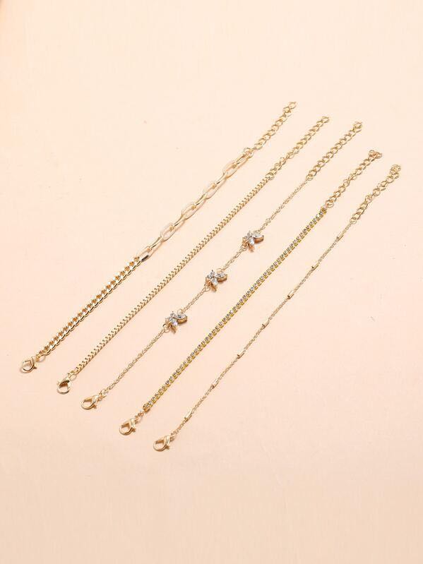 5pcs Rhinestone Butterfly Bracelet - LuckyFash™