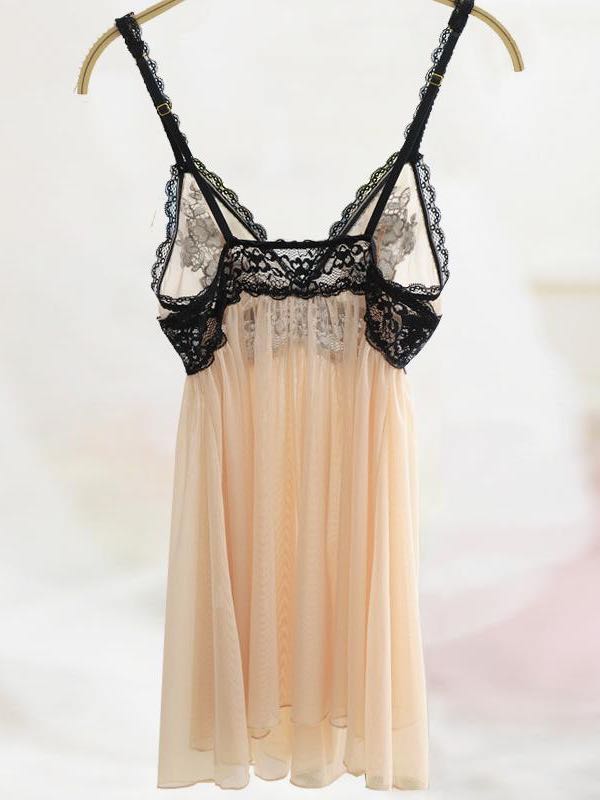 Feminine Mesh Lace Temptation Sleep dress Water-soluble Lace - LuckyFash™