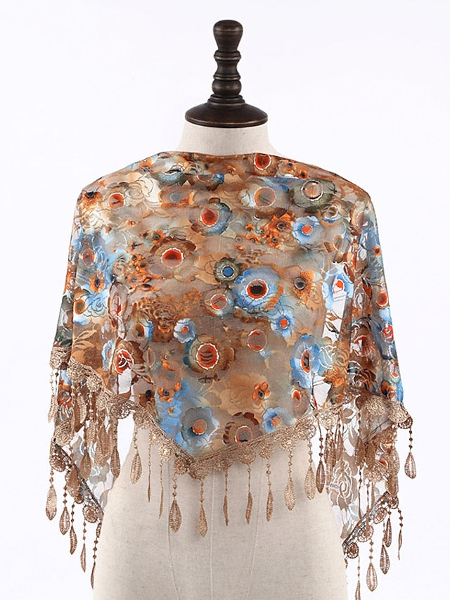 Women's Bandana Hair Scarf Scarves Gift Daily Holiday Flowers Chiffon Casual Bohemia Sunscreen 1 PC - LuckyFash™