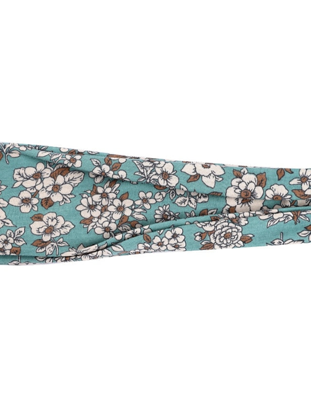 europe and the united states cross-border fashion sports hairband yoga bundle sweat-absorbing headband new ladies wide-brimmed printed headwear - LuckyFash™