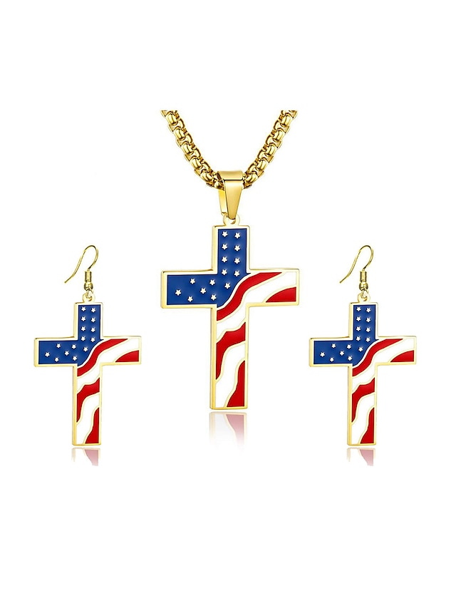 Women's necklace Fashion Outdoor National Flag Jewelry Sets - LuckyFash™