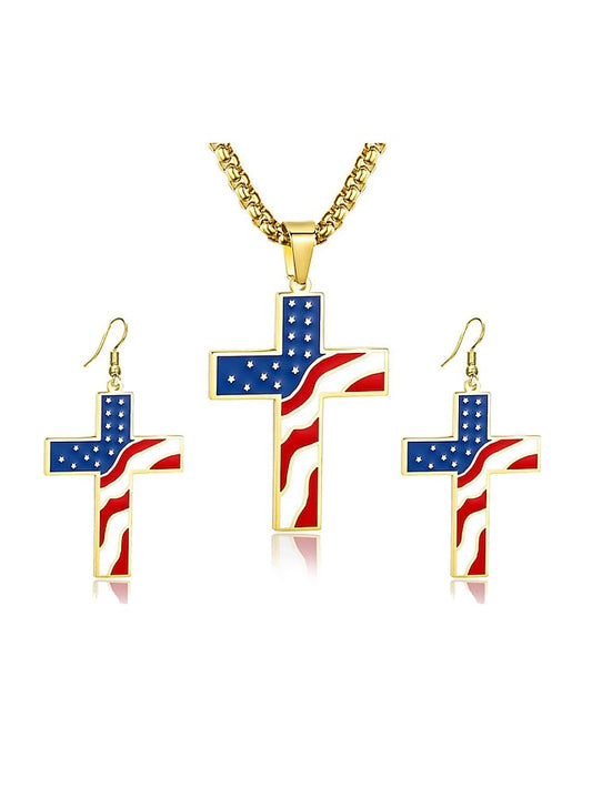 Women's necklace Fashion Outdoor National Flag Jewelry Sets - LuckyFash™