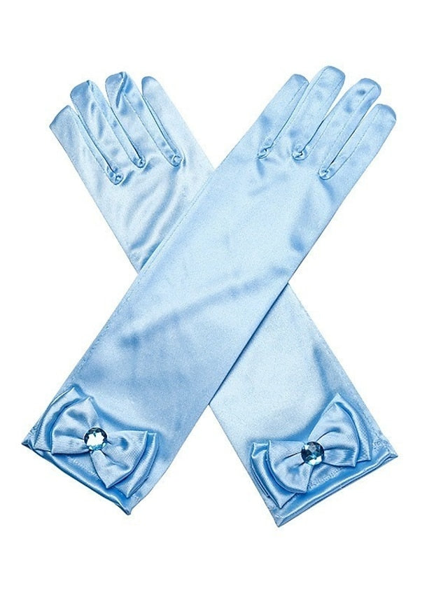Kid's Gloves Party Evening Gift Daily Satin Faux Silk Vacation Simple Cosplay 1 Pair - LuckyFash™