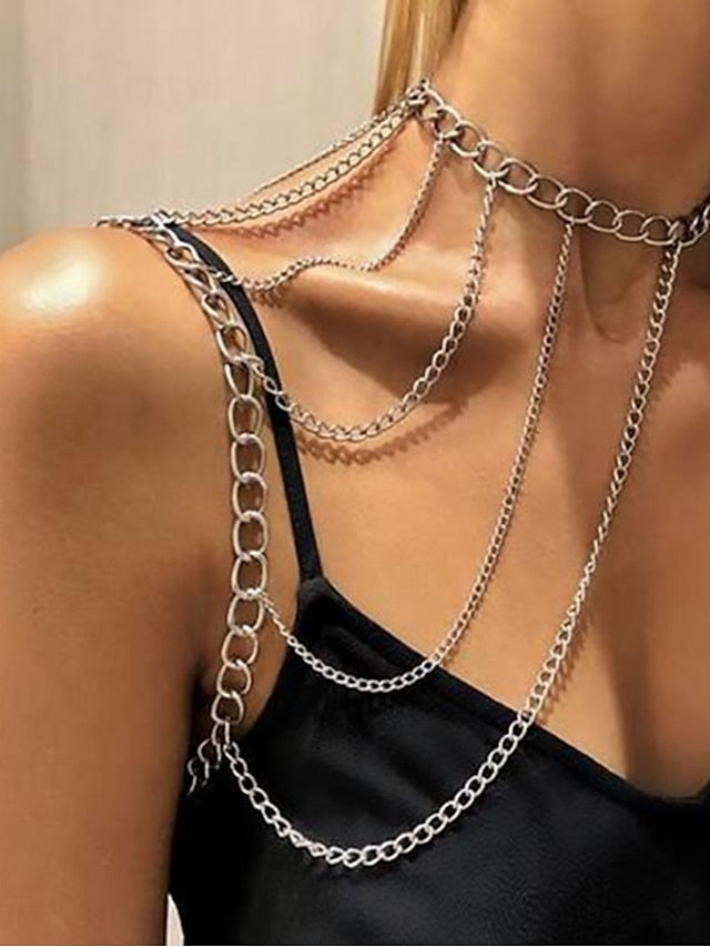 Body Chain Personalized Sexy Women's Body Jewelry For Holiday Beach Classic Alloy Silver 1PC - LuckyFash™
