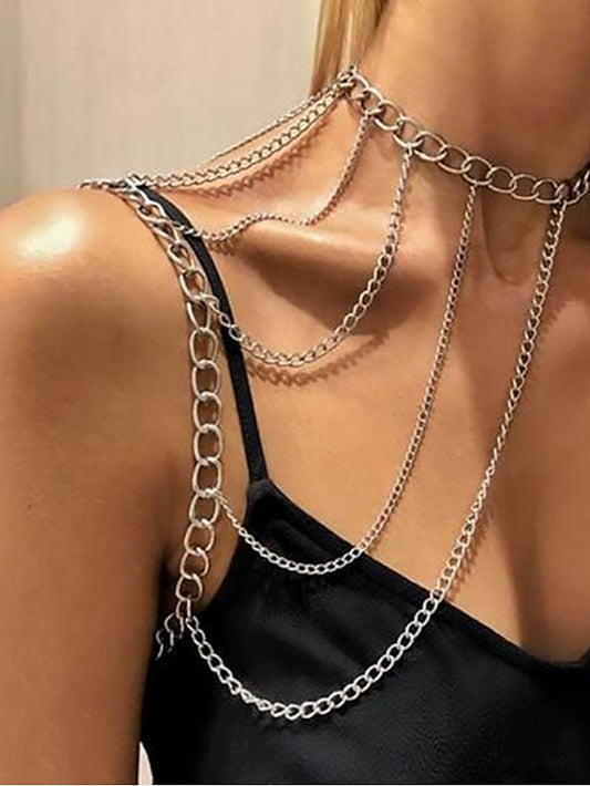Body Chain Personalized Sexy Women's Body Jewelry For Holiday Beach Classic Alloy Silver 1PC - LuckyFash™