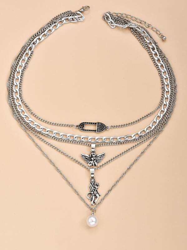 Angel Charm Layered Necklace - LuckyFash™