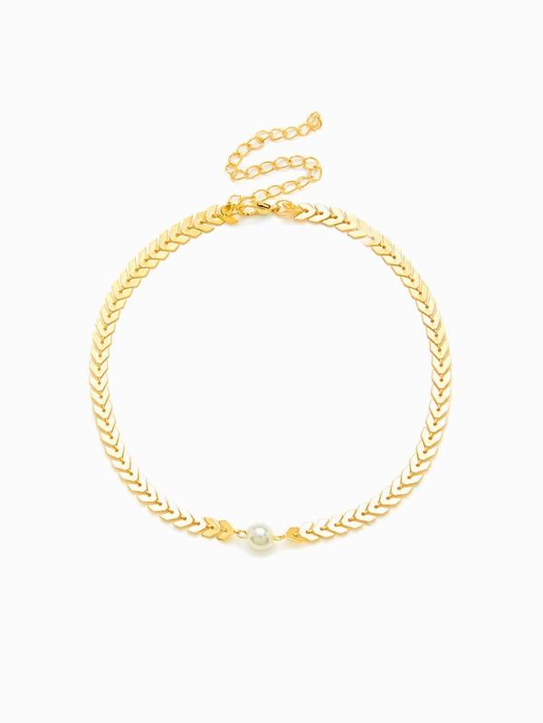 Arrow Choker With Faux Pearl - LuckyFash™