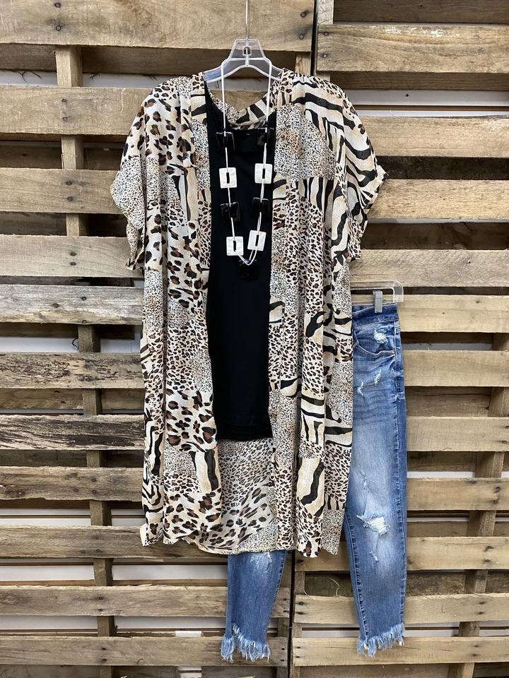 Autumn Fashion Animal Print Kimono - LuckyFash™