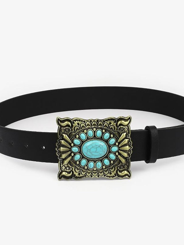 Women's PU Buckle Belt PU Leather Metal Bucke Engraved Classic Wedding Party 1138-7 1138-5 1138 1138-1 - LuckyFash™