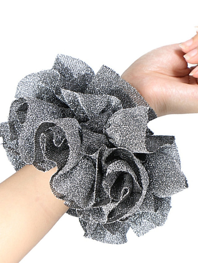 Bling Scrunchies Giant Large Intestine Big Hair Ties Elastic Rubber Bands Glitter Ponytail Holder Hijab Volumizing Scrunchies for Women - LuckyFash™