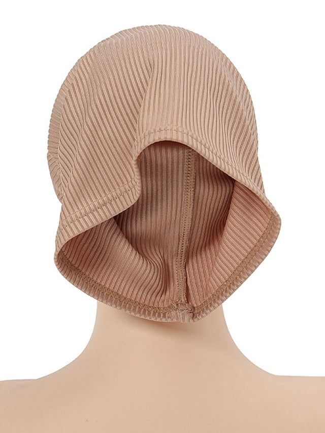 Simple Turban Cap Muslim Hijab Women Head Scarves Islamic Underscarf Bonnet Headscarf Stretch Jersey Cap Solid Color Muslim Turban Hats - LuckyFash™
