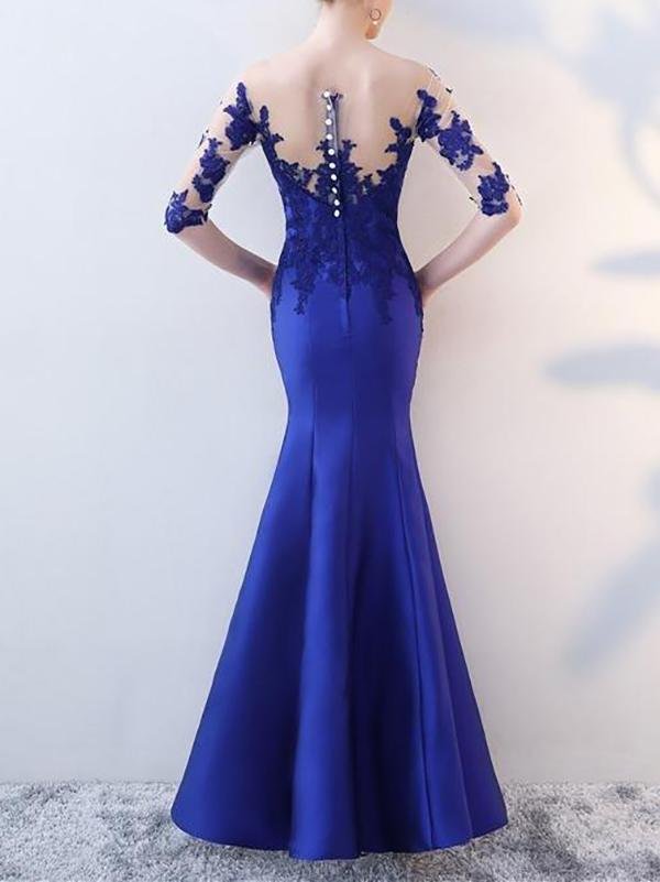 Beading Mermaid Plus Size Mother of the Bride Dress with Sleeve - LuckyFash™