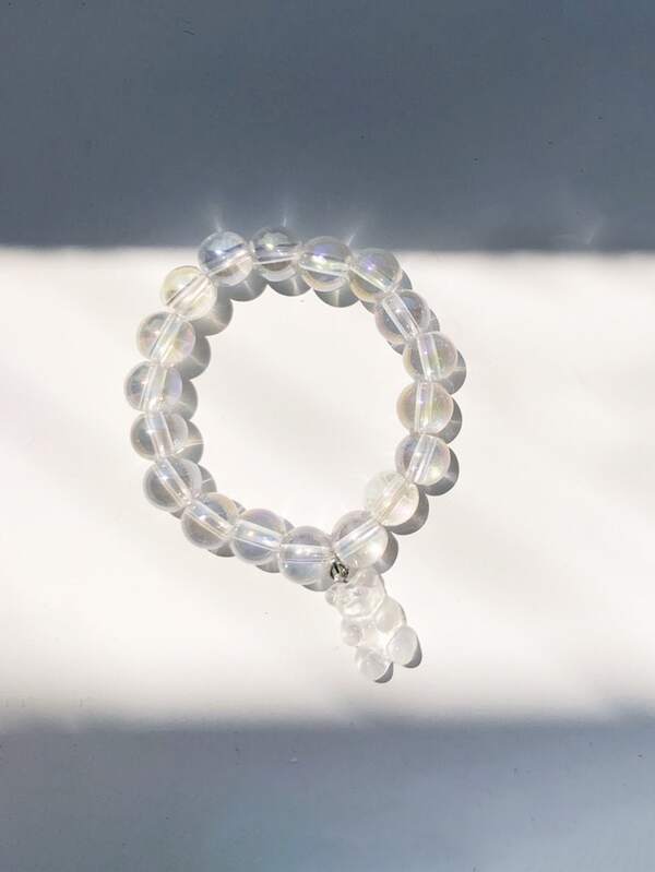 Bear Charm Clear Beaded Bracelet - LuckyFash™