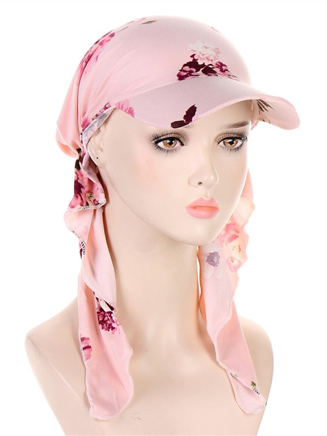 Camouflage Leopard Print Muslim Hijab Turban Hat for Women Girls Baseball Cap Sun Hats Headscarf Scarf Cap Solid Color Fashion Women Soft scarves - LuckyFash™