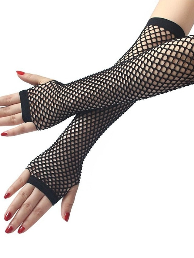 Women's Gloves Fingerless Gloves Party Evening Gift Holiday Polyester Vacation Simple Sexy 1 Pair - LuckyFash™